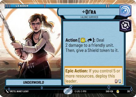 Qi'ra - I Alone Survived (Hyperspace) (282) - Shadows of the Galaxy - Premium Star Wars: Unlimited Single from Shadows of the Galaxy - Just $0.29! Shop now at Game Crave Tournament Store
