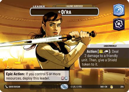 Qi'ra - I Alone Survived (Showcase) (264) - Shadows of the Galaxy Foil - Premium Star Wars: Unlimited Single from Shadows of the Galaxy - Just $55.96! Shop now at Game Crave Tournament Store