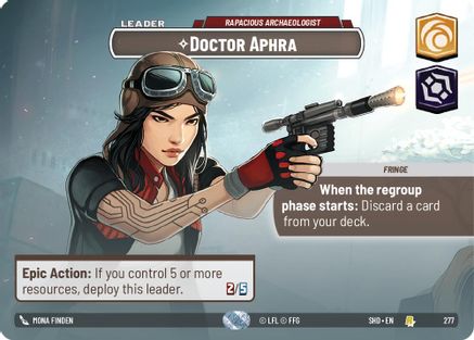 Doctor Aphra - Rapacious Archaeologist (Showcase) (277) - Shadows of the Galaxy Foil - Premium Star Wars: Unlimited Single from Shadows of the Galaxy - Just $26.80! Shop now at Game Crave Tournament Store