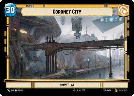 Coronet City // Shield (025 // T02) - Shadows of the Galaxy - Premium Star Wars: Unlimited Single from Shadows of the Galaxy - Just $0.08! Shop now at Game Crave Tournament Store