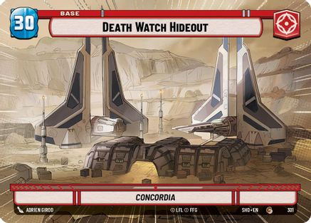 Death Watch Hideout // Shield (Hyperspace) (301 // T04) - Shadows of the Galaxy - Premium Star Wars: Unlimited Single from Shadows of the Galaxy - Just $0.08! Shop now at Game Crave Tournament Store