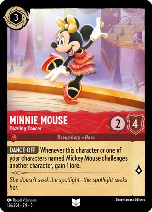 Minnie Mouse - Dazzling Dancer (126/204) - Shimmering Skies - Premium Lorcana Single from Shimmering Skies - Just $0.25! Shop now at Game Crave Tournament Store