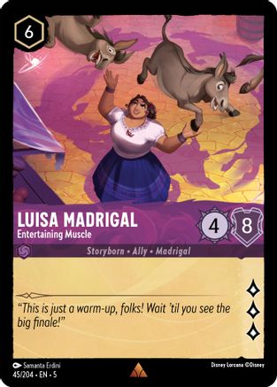 Luisa Madrigal - Entertaining Muscle (45/204) - Shimmering Skies Cold Foil - Premium Lorcana Single from Shimmering Skies - Just $0.47! Shop now at Game Crave Tournament Store