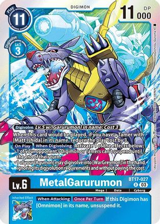 MetalGarurumon (BT17-027) - Secret Crisis Foil - Premium Digimon Single from Bandai - Just $0.25! Shop now at Game Crave Tournament Store
