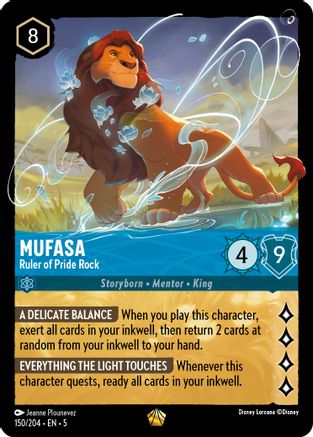 Mufasa - Ruler of Pride Rock (150/204) - Shimmering Skies Cold Foil - Premium Lorcana Single from Shimmering Skies - Just $8.94! Shop now at Game Crave Tournament Store