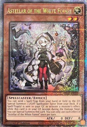Astellar of the White Forest (Quarter Century Secret Rare) (INFO-EN013) - The Infinite Forbidden 1st Edition - Premium Yugioh Single from Konami - Just $44.98! Shop now at Game Crave Tournament Store