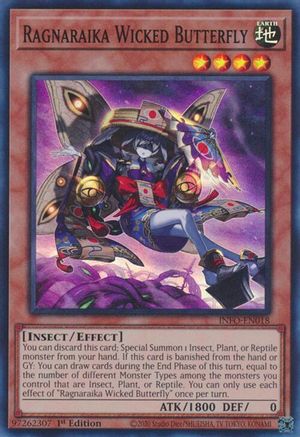Ragnaraika Wicked Butterfly (INFO-EN018) - The Infinite Forbidden 1st Edition - Premium Yugioh Single from Konami - Just $0.25! Shop now at Game Crave Tournament Store