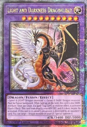 Light and Darkness Dragonlord (Quarter Century Secret Rare) (INFO-EN034) - The Infinite Forbidden 1st Edition - Premium Yugioh Single from Konami - Just $40.84! Shop now at Game Crave Tournament Store