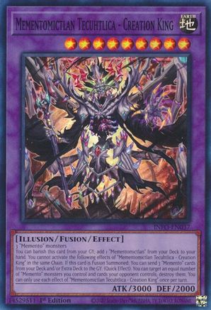 Mementomictlan Tecuhtlica - Creation King (INFO-EN037) - The Infinite Forbidden 1st Edition - Premium Yugioh Single from Konami - Just $0.25! Shop now at Game Crave Tournament Store