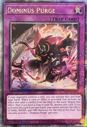 Dominus Purge (Quarter Century Secret Rare) (INFO-EN078) - The Infinite Forbidden 1st Edition - Premium Yugioh Single from Konami - Just $89.16! Shop now at Game Crave Tournament Store