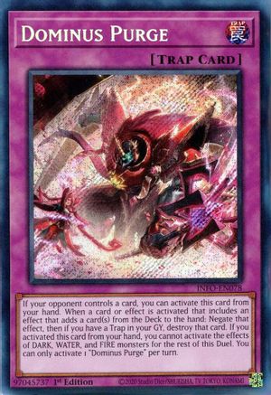Dominus Purge (INFO-EN078) - The Infinite Forbidden 1st Edition - Premium Yugioh Single from Konami - Just $30.67! Shop now at Game Crave Tournament Store