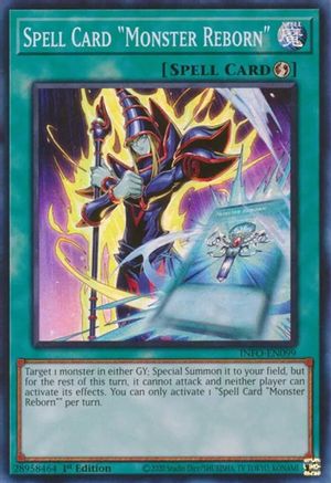 Spell Card "Monster Reborn" (INFO-EN099) - The Infinite Forbidden 1st Edition - Premium Yugioh Single from Konami - Just $1.75! Shop now at Game Crave Tournament Store