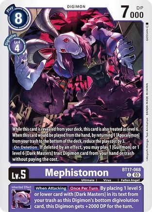 Mephistomon (BT17-068) - Secret Crisis - Premium Digimon Single from Bandai - Just $0.25! Shop now at Game Crave Tournament Store
