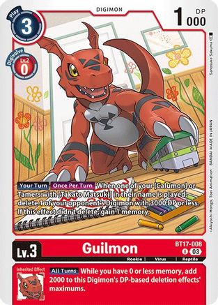 Guilmon (BT17-008) - Secret Crisis - Premium Digimon Single from Bandai - Just $0.25! Shop now at Game Crave Tournament Store
