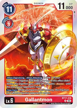 Gallantmon (BT17-016) - Secret Crisis Foil - Premium Digimon Single from Bandai - Just $0.97! Shop now at Game Crave Tournament Store