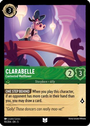 Clarabelle - Contented Wallflower (90/204) - Shimmering Skies Cold Foil - Premium Lorcana Single from Shimmering Skies - Just $0.49! Shop now at Game Crave Tournament Store