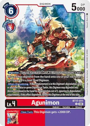 Agunimon (BT17-011) - Secret Crisis - Premium Digimon Single from Bandai - Just $0.25! Shop now at Game Crave Tournament Store