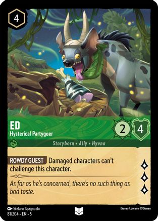 Ed - Hysterical Partygoer (81/204) - Shimmering Skies Cold Foil - Premium Lorcana Single from Shimmering Skies - Just $0.29! Shop now at Game Crave Tournament Store