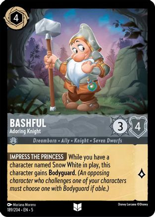 Bashful - Adoring Knight (189/204) - Shimmering Skies Cold Foil - Premium Lorcana Single from Shimmering Skies - Just $0.33! Shop now at Game Crave Tournament Store