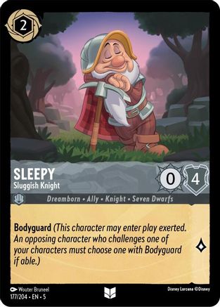 Sleepy - Sluggish Knight (177/204) - Shimmering Skies - Premium Lorcana Single from Shimmering Skies - Just $0.25! Shop now at Game Crave Tournament Store