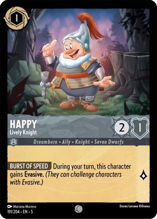 Happy - Lively Knight (191/204) - Shimmering Skies - Premium Lorcana Single from Shimmering Skies - Just $0.25! Shop now at Game Crave Tournament Store
