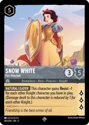 Snow White - Fair-Hearted (183/204) - Shimmering Skies - Premium Lorcana Single from Shimmering Skies - Just $0.35! Shop now at Game Crave Tournament Store