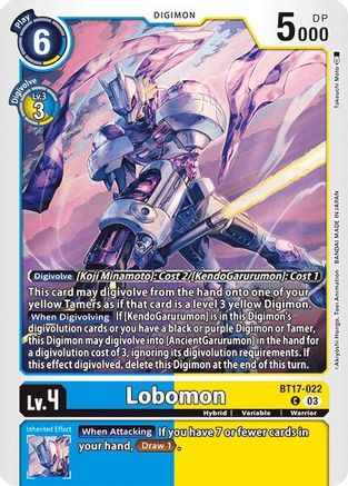 Lobomon (BT17-022) - Secret Crisis - Premium Digimon Single from Bandai - Just $0.25! Shop now at Game Crave Tournament Store