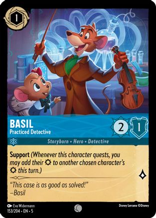 Basil - Practiced Detective (153/204) - Shimmering Skies - Premium Lorcana Single from Shimmering Skies - Just $0.25! Shop now at Game Crave Tournament Store