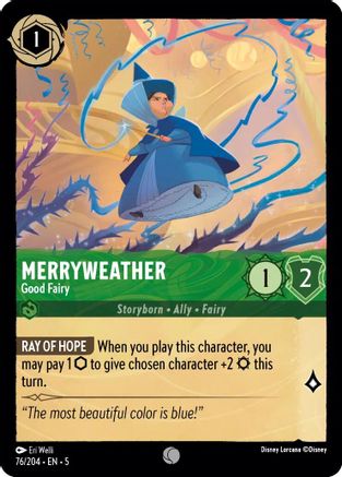 Merryweather - Good Fairy (76/204) - Shimmering Skies - Premium Lorcana Single from Shimmering Skies - Just $0.25! Shop now at Game Crave Tournament Store