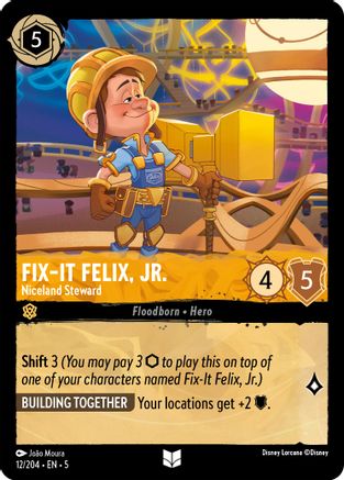 Fix-It Felix, Jr. - Niceland Steward (12/204) - Shimmering Skies Cold Foil - Premium Lorcana Single from Shimmering Skies - Just $0.38! Shop now at Game Crave Tournament Store