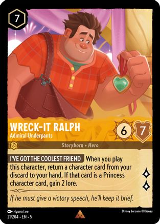 Wreck-It Ralph - Admiral Underpants (21/204) - Shimmering Skies - Premium Lorcana Single from Shimmering Skies - Just $0.25! Shop now at Game Crave Tournament Store