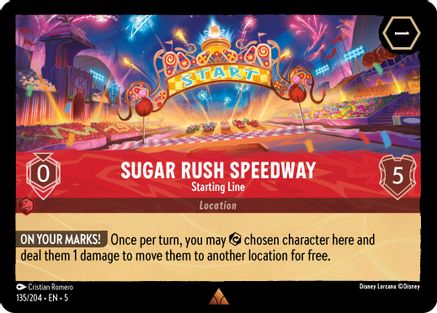 Sugar Rush Speedway - Starting Line (135/204) - Shimmering Skies Cold Foil - Premium Lorcana Single from Shimmering Skies - Just $1.99! Shop now at Game Crave Tournament Store