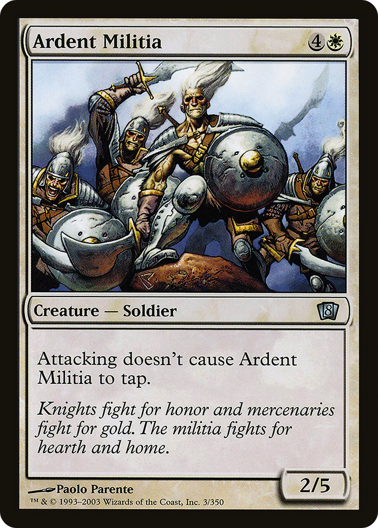 Ardent Militia (8ED-03★) - 8th Edition Foil