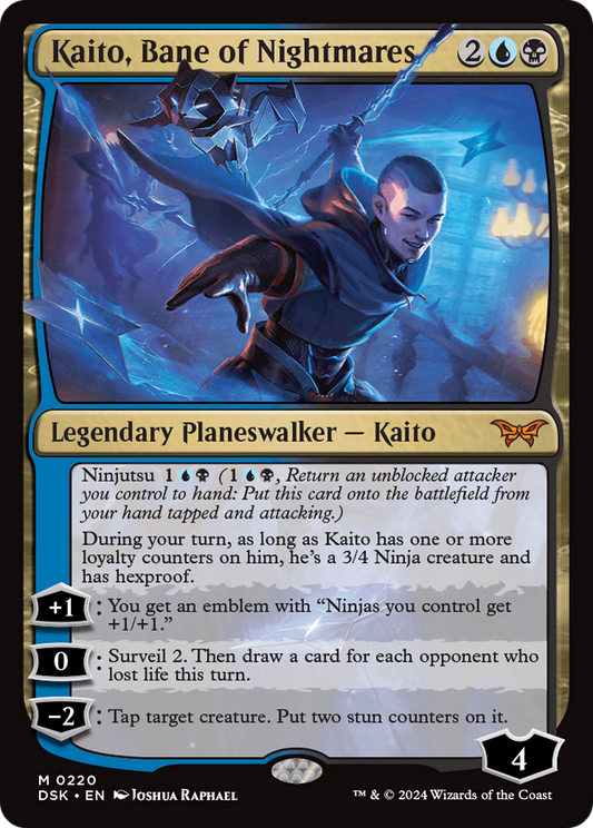 Kaito, Bane of Nightmares (DSK-220) - Duskmourn: House of Horror - Premium MTG Single from Wizards of the Coast - Just $11.16! Shop now at Game Crave Tournament Store