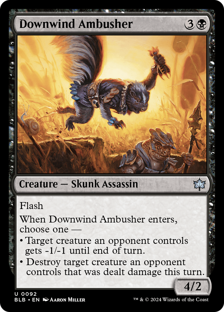 Downwind Ambusher (BLB-092) - Bloomburrow - Premium MTG Single from Wizards of the Coast - Just $0.25! Shop now at Game Crave Tournament Store