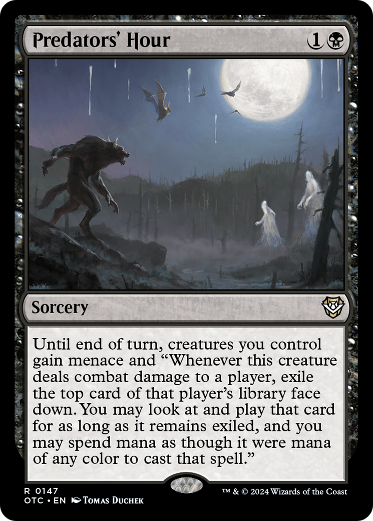 Predators' Hour (OTC-147) - Outlaws of Thunder Junction Commander - Premium MTG Single from Wizards of the Coast - Just $0.25! Shop now at Game Crave Tournament Store