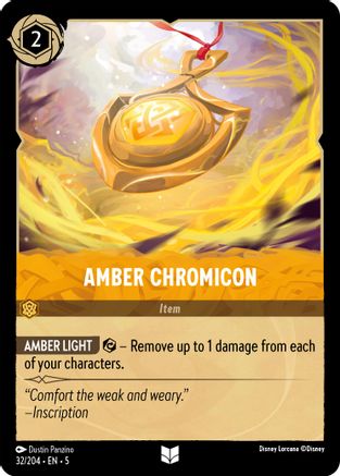 Amber Chromicon (32/204) - Shimmering Skies Cold Foil - Premium Lorcana Single from Shimmering Skies - Just $0.29! Shop now at Game Crave Tournament Store