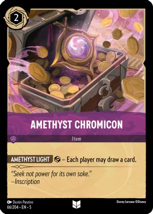 Amethyst Chromicon (66/204) - Shimmering Skies - Premium Lorcana Single from Shimmering Skies - Just $0.25! Shop now at Game Crave Tournament Store