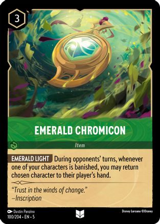 Emerald Chromicon (100/204) - Shimmering Skies - Premium Lorcana Single from Shimmering Skies - Just $0.25! Shop now at Game Crave Tournament Store