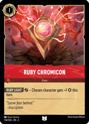 Ruby Chromicon (134/204) - Shimmering Skies - Premium Lorcana Single from Shimmering Skies - Just $0.25! Shop now at Game Crave Tournament Store
