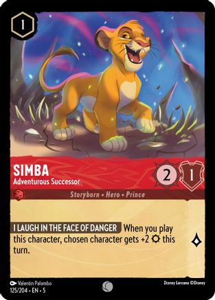 Simba - Adventurous Successor (125/204) - Shimmering Skies - Premium Lorcana Single from Shimmering Skies - Just $0.25! Shop now at Game Crave Tournament Store