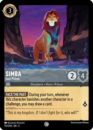 Simba - Lost Prince (173/204) - Shimmering Skies Cold Foil - Premium Lorcana Single from Shimmering Skies - Just $0.25! Shop now at Game Crave Tournament Store