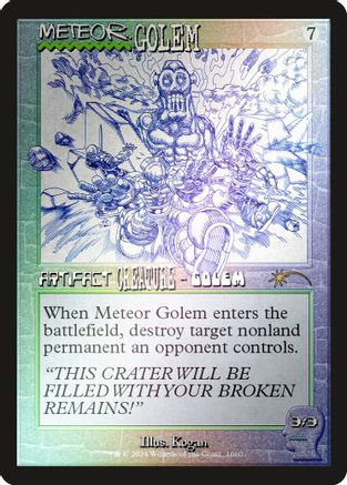 Meteor Golem (1660) (Rainbow Foil) (SLD-1660) - Secret Lair Drop Series Foil - Premium MTG Single from Wizards of the Coast - Just $0.43! Shop now at Game Crave Tournament Store