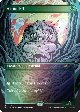 Arbor Elf (Rainbow Foil) (SLD-1317) - Secret Lair Drop Series Foil - Premium MTG Single from Wizards of the Coast - Just $5.07! Shop now at Game Crave Tournament Store