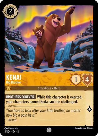 Kenai - Big Brother (5/204) - Shimmering Skies - Premium Lorcana Single from Shimmering Skies - Just $0.25! Shop now at Game Crave Tournament Store
