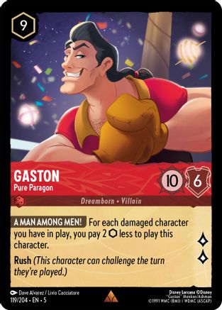 Gaston - Pure Paragon (119/204) - Shimmering Skies Cold Foil - Premium Lorcana Single from Shimmering Skies - Just $0.77! Shop now at Game Crave Tournament Store