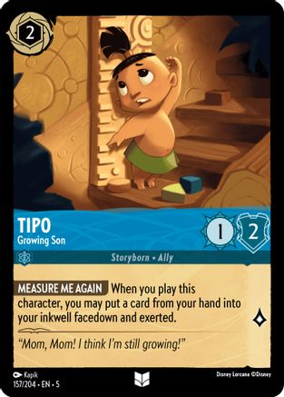 Tipo - Growing Son (157/204) - Shimmering Skies - Premium Lorcana Single from Shimmering Skies - Just $1.26! Shop now at Game Crave Tournament Store