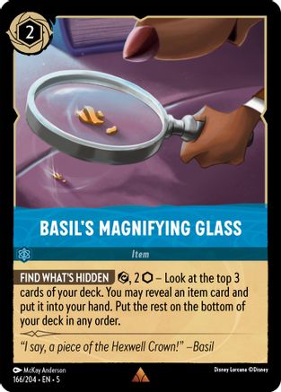 Basil's Magnifying Glass (166/204) - Shimmering Skies - Premium Lorcana Single from Shimmering Skies - Just $0.25! Shop now at Game Crave Tournament Store