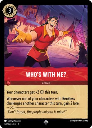 Who's With Me? (131/204) - Shimmering Skies - Premium Lorcana Single from Shimmering Skies - Just $0.25! Shop now at Game Crave Tournament Store