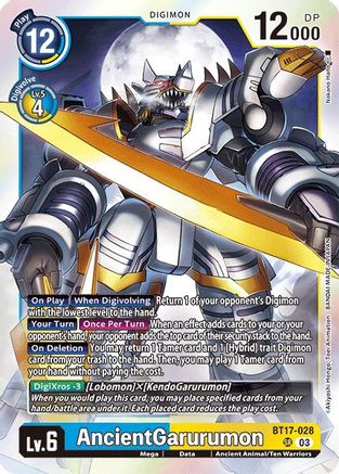 AncientGarurumon (BT17-028) - Secret Crisis Foil - Premium Digimon Single from Bandai - Just $3.17! Shop now at Game Crave Tournament Store
